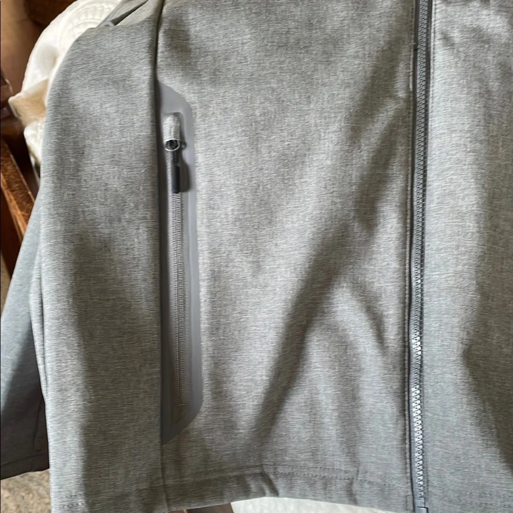 Gray Quarter-Zip Performance Jacket - Picture 6 of 7